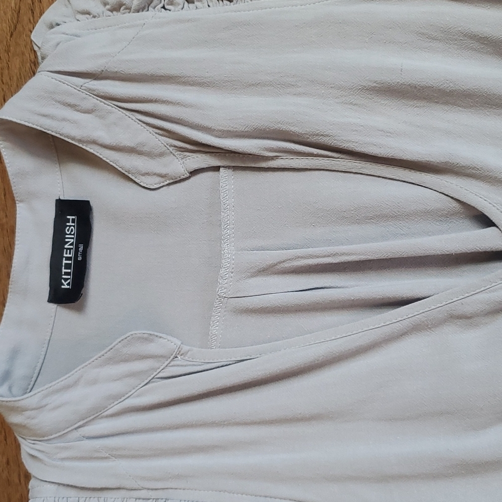 Kittenish Cream Ruffled Jumpsuit - Picture 2 of 3